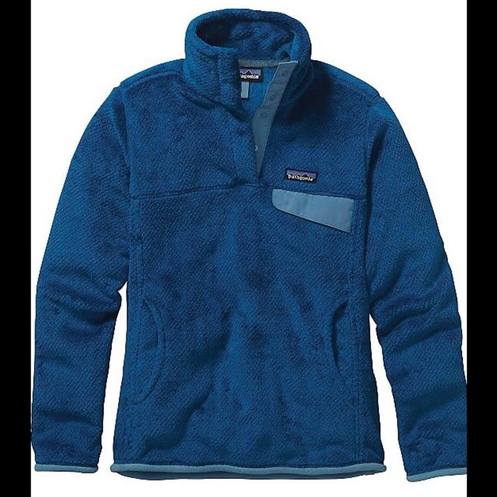 Blue pantagonia pull over fleece