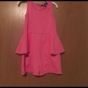 Pink Peplum Romper