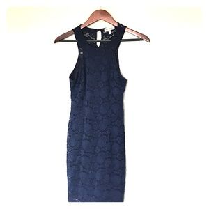 Navy blue lace mini.
