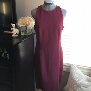 JCPenny by MNG maroon fitted dress