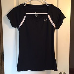 Black athletic shirt