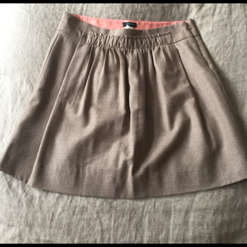 Tan J. Crew mini skirt - pockets!