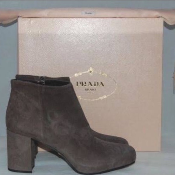 Prada Shoes - Prada Suede 85mm Ankle Bootie