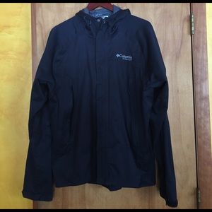 Black Columbia water/wind resistant shell