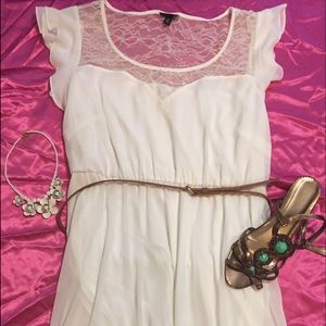 Beautiful Torrid Cream colored chiffon dress