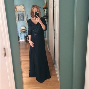 Formal Gown Mother of Bride Navy Dress