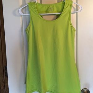 Neon yellow athletic tank