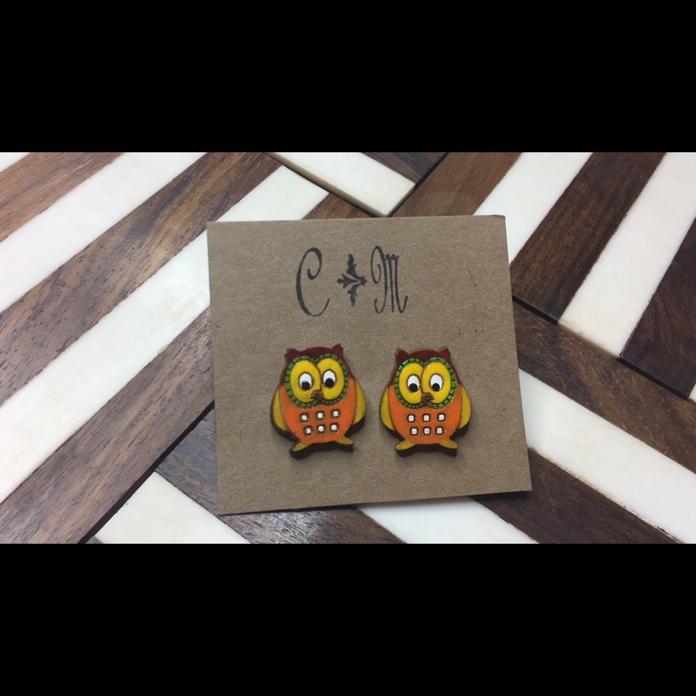 Owl artisan earrings