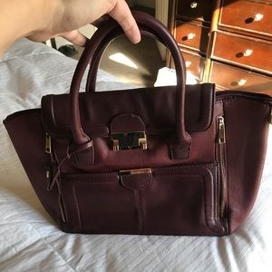Deep burgundy handbag