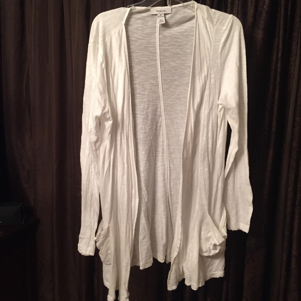White Long Sleeve Cardigan!