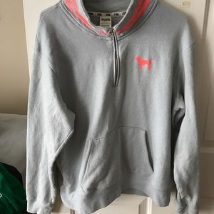 VS Pink Gray and Coral half zip
