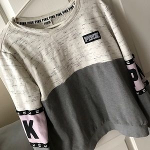 VS Pink Colorblock Crewneck