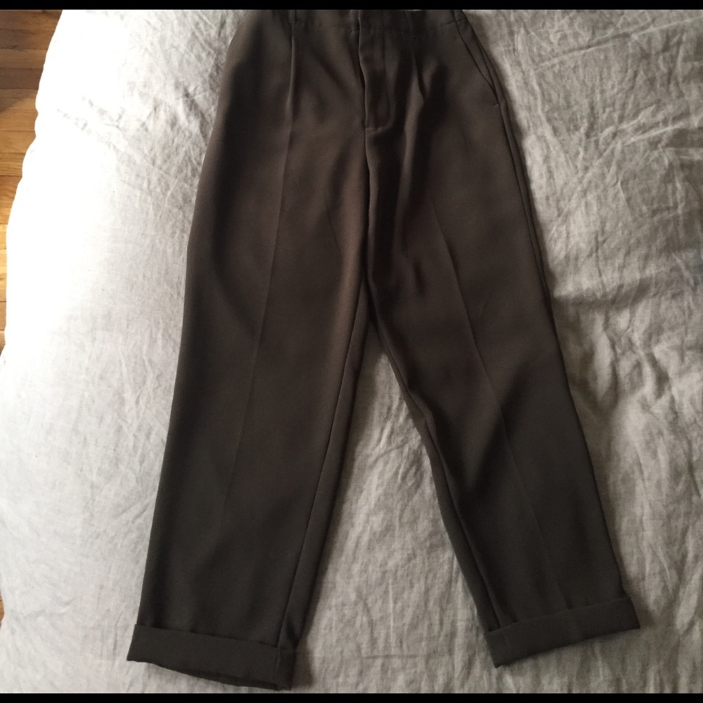 Slouchy green Zara trousers