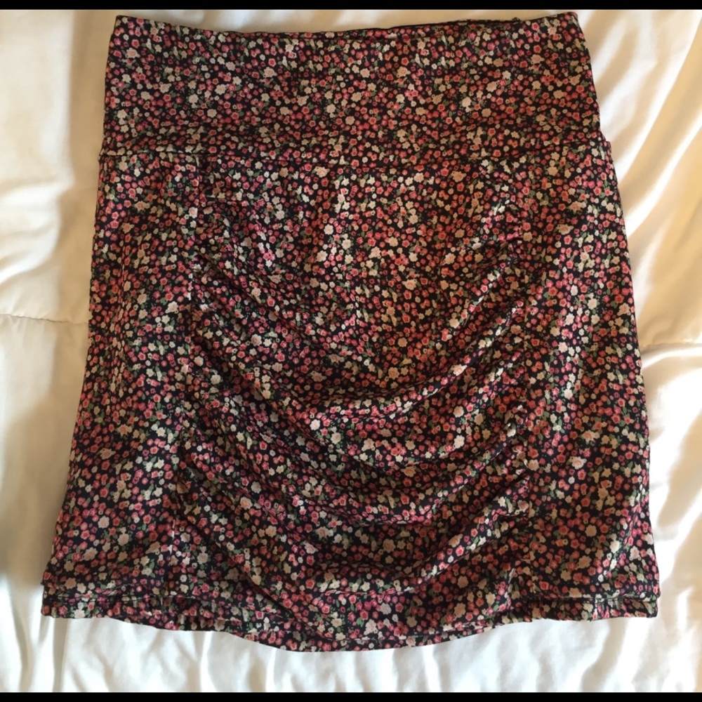 Free People fitted floral skirt