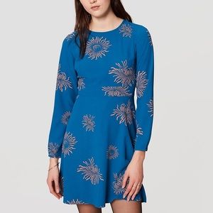 NWT Loft iced floral flare dress