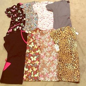 8 Size XS Scrub Tops.