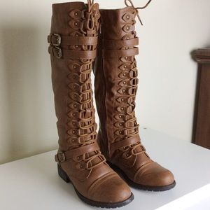 Wild Diva Lace Up Boots