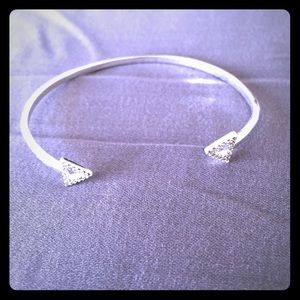 Pave triangle cuff
