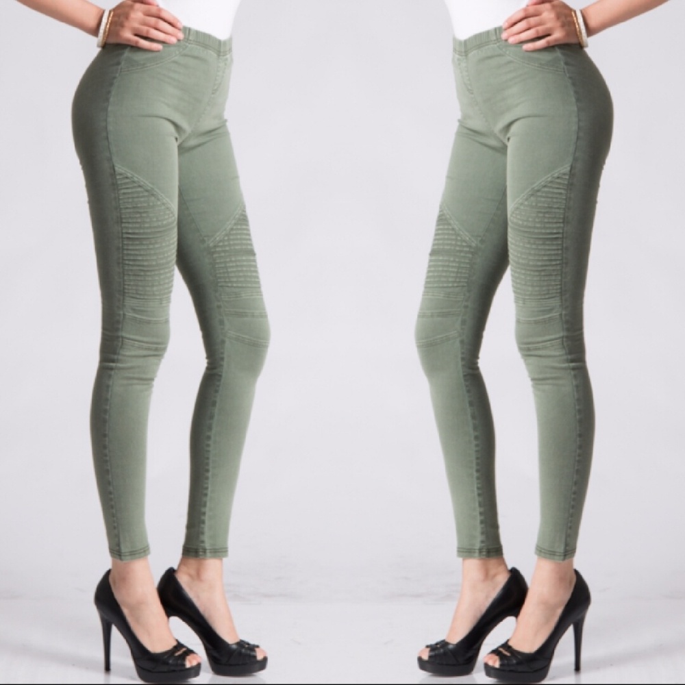 Distressed denim leggings jeggings skinny jeans - Picture 2 of 2