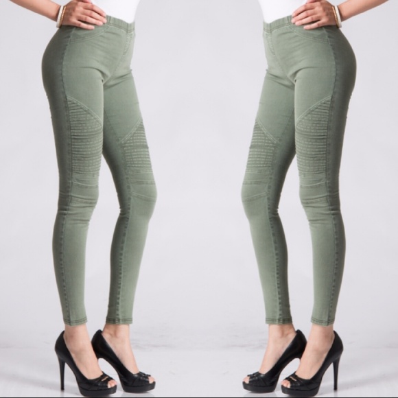 Distressed denim leggings jeggings skinny jeans - Picture 2 of 2