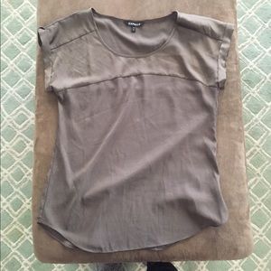 Express Medium Light Brown Silky Blouse, NWOT