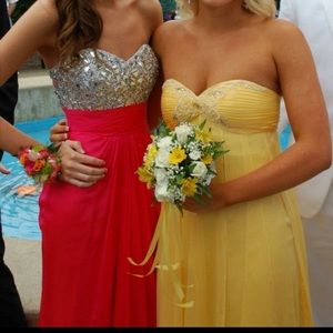 pink and silver prom dress!