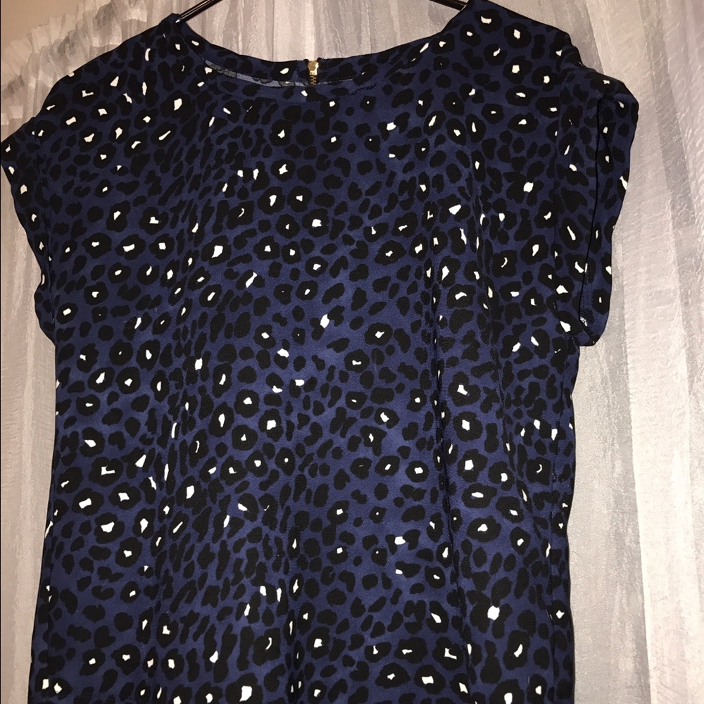 Zara blue cheers print top