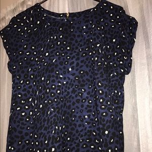 Zara blue cheers print top