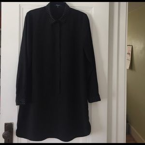 Black shirt dress with studded detail - Madewell