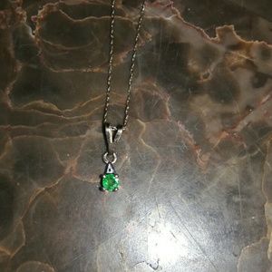 Genuine 10k emerald round cut quality EUC May bday