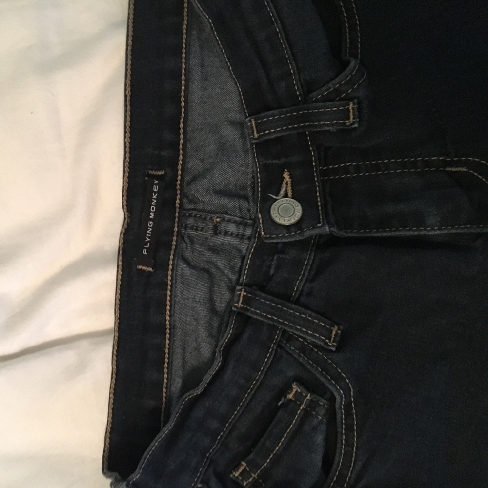 Flying monkey dark wash jeans