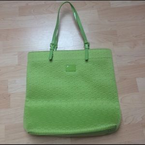 Large Michael Kors lime green tote