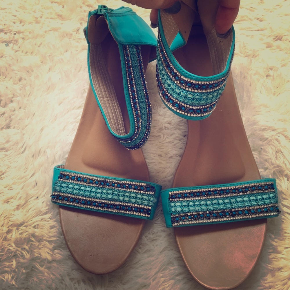 bling flat sandals