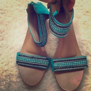 bling flat sandals