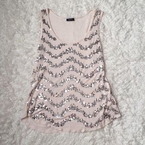 Rue 21 Sequin Chevron Tank