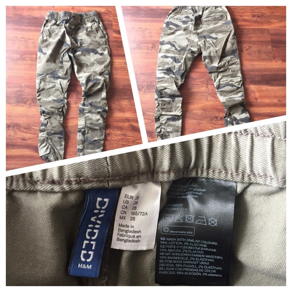 H&M camo joggers - size 28