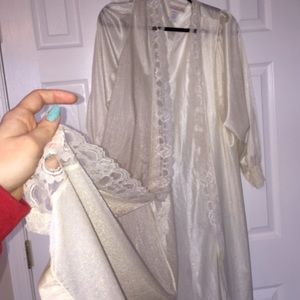 Silk Robe w/ Lace Lining