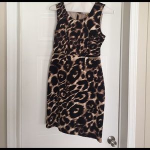 Leopard Print Sleeveless Calvin Klein Dress