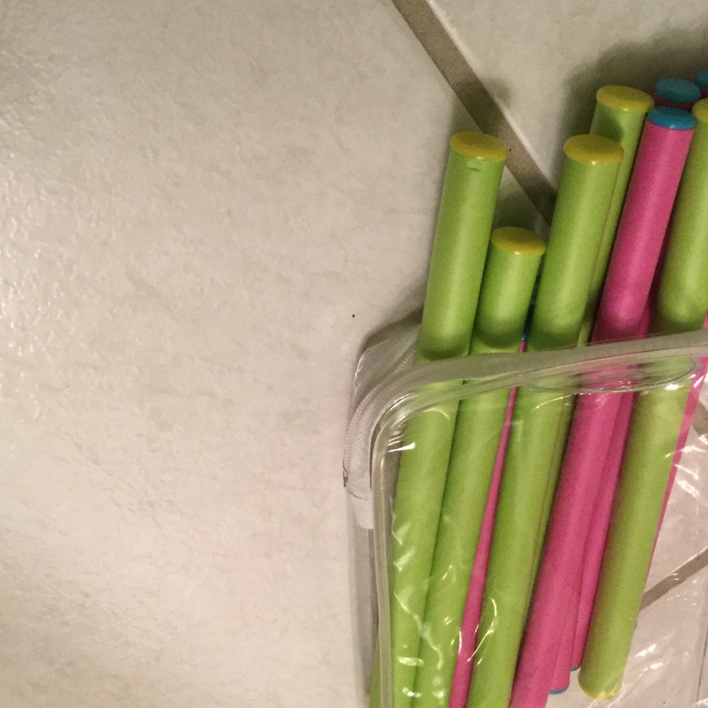 10pc set flexi conair pin hair roller with case