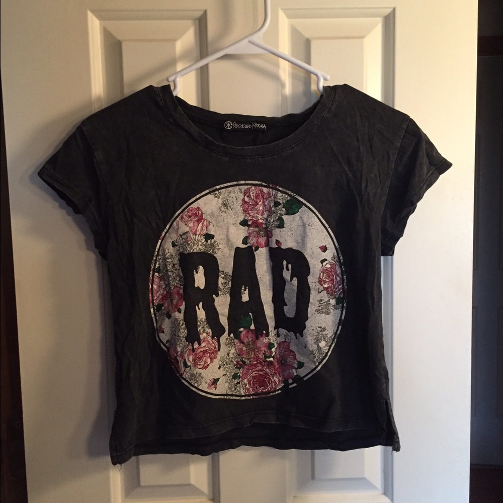 Dark gray crop top