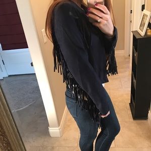 Navy Blue Fringe Blazer ‼️NWT‼️