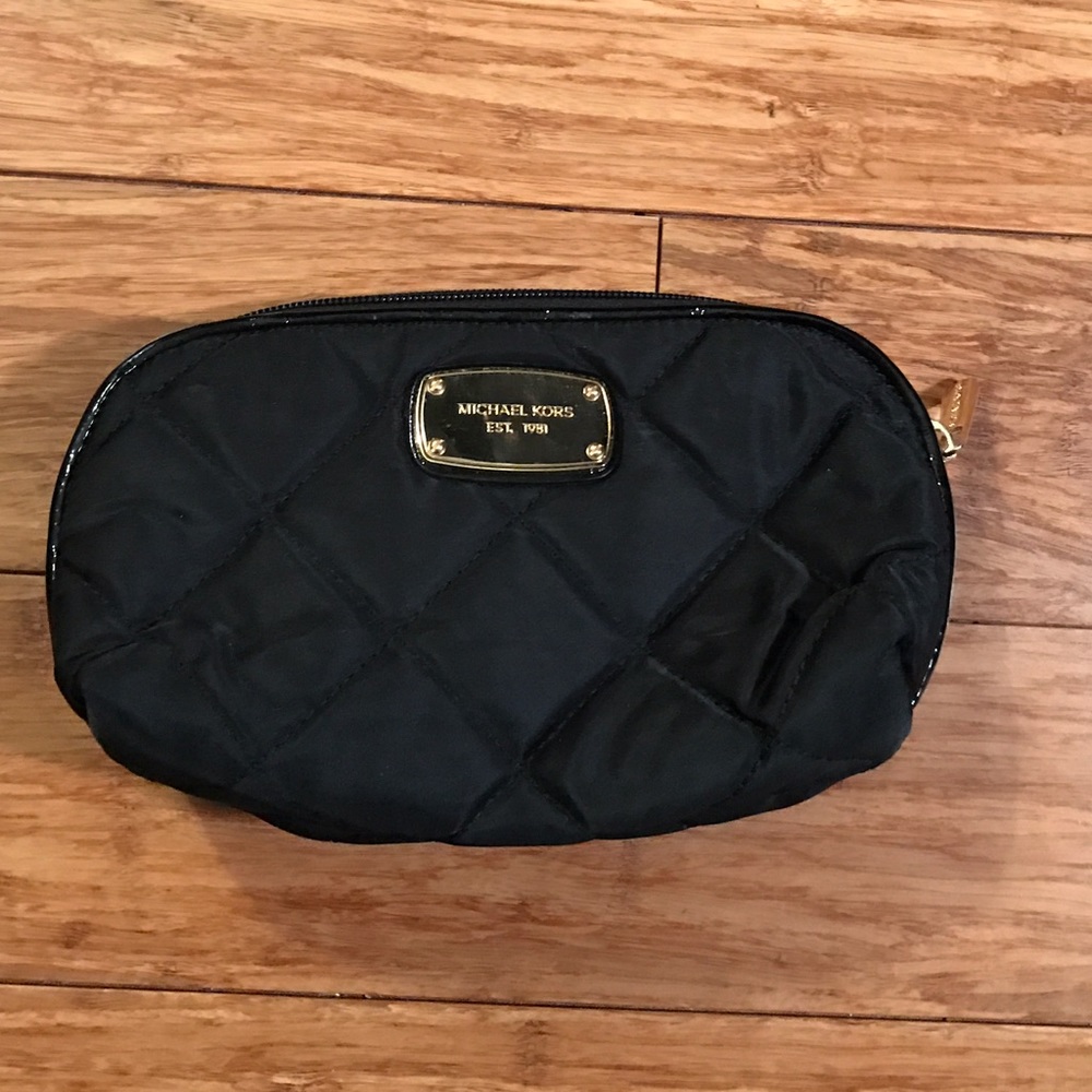 Michael Kors quilted cosmetic bag