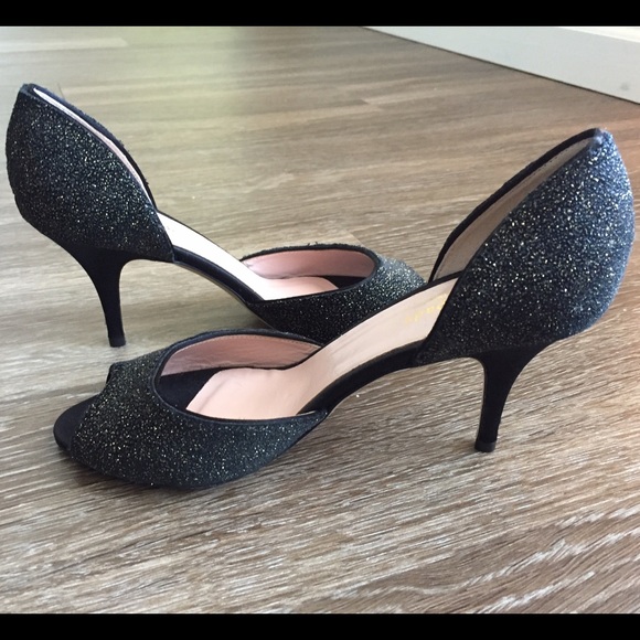 Kate Spade Pump Heels Black/Gold 6.5 Sage D'Orsay - Picture 2 of 4