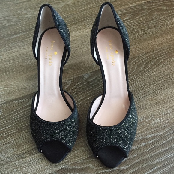 Kate Spade Pump Heels Black/Gold 6.5 Sage D'Orsay - Picture 4 of 4