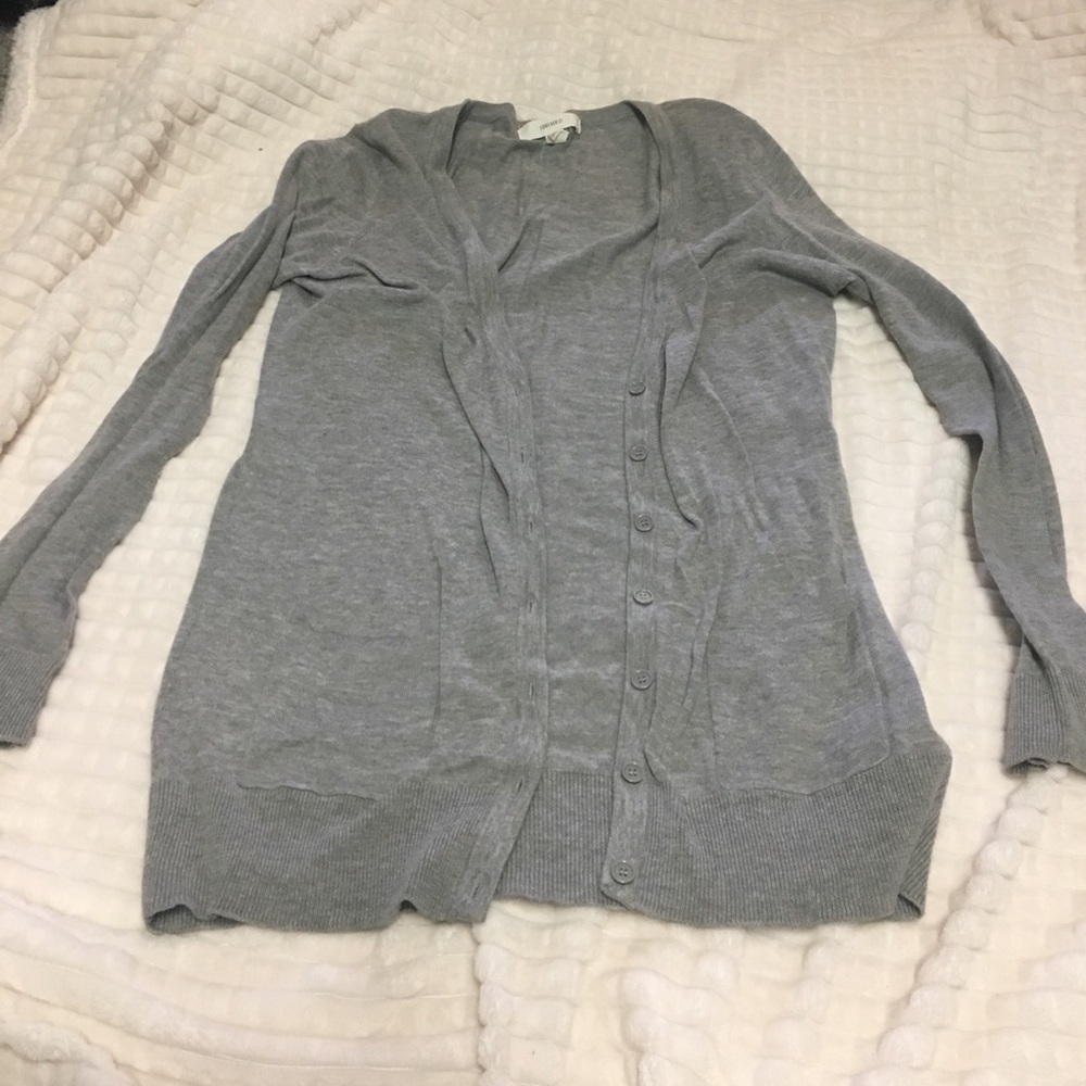 Grey cardigan from Forever 21