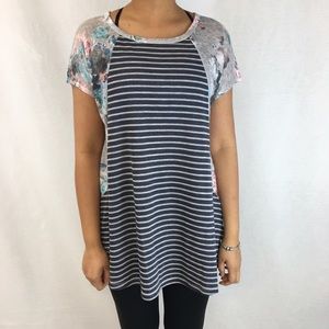 Baseball style short sleeve shirt