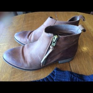 Women's brown leather booties PRICE DROP!