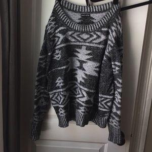 Black and grey Aztec sweater