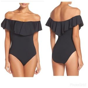 Trina Turk off the shoulder one piece Swimsuit