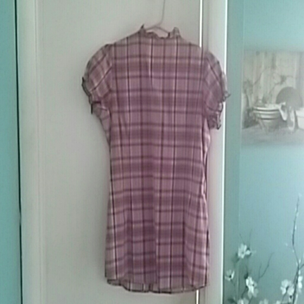 Purple plaid blouse - Picture 2 of 4